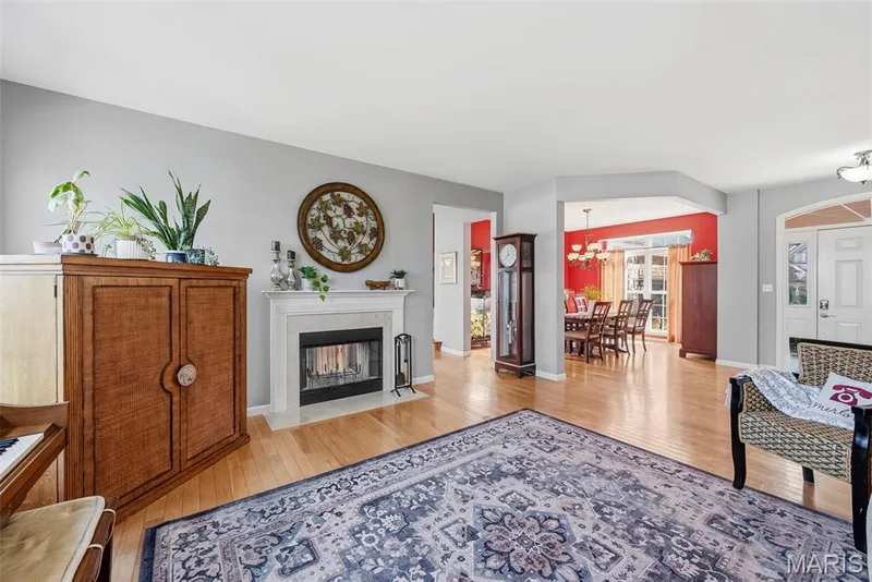 Two sided wood burning fireplace! — 1015 Pearview Drive, St Peters, MO 63376