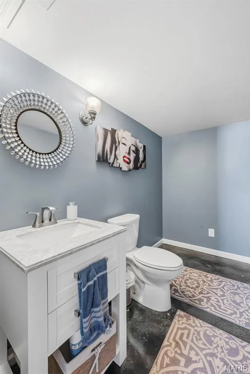 Basement bathroom has rough-in for shower to be added! — 1015 Pearview Drive, St Peters, MO 63376
