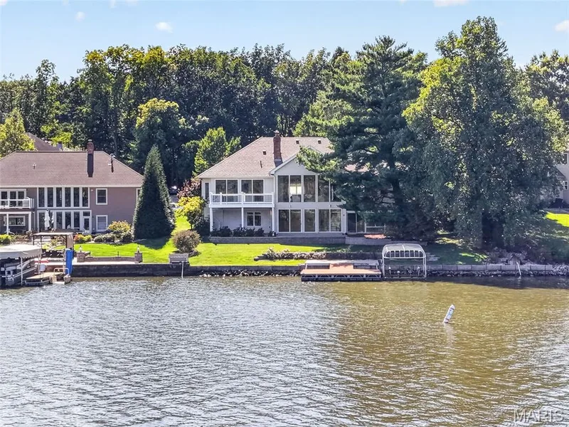 View from the lake of back of home — 33 Moorings Drive, Lake St. Louis, MO 63367