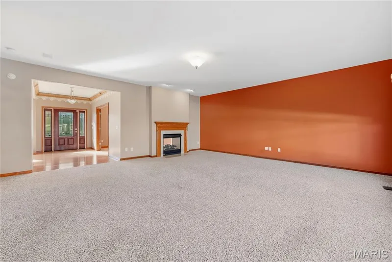 Great room with gas fireplace — 28 Wolverton Court, St Charles, MO 63301
