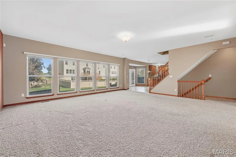 Great room has a wall of windows — 28 Wolverton Court, St Charles, MO 63301