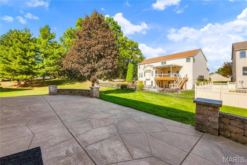 Back yard and patio — 28 Wolverton Court, St Charles, MO 63301