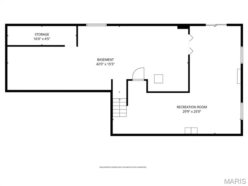 Basement floor plan — 3030 Woodlands, Wildwood, MO 63038