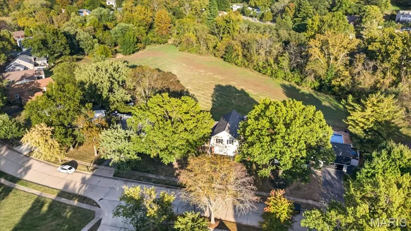 Expansive common ground creates a rare sense of space and privacy behind the home. — 15056 Isleview Drive, Chesterfield, MO 63017