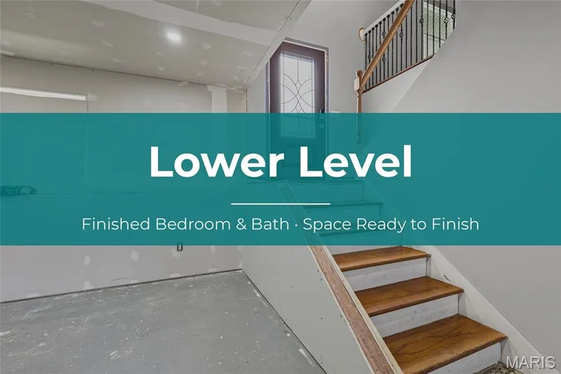 Lower level ready to finish: drywall hung with first coat applied. — 510 Keeney Drive, St Charles, MO 63304