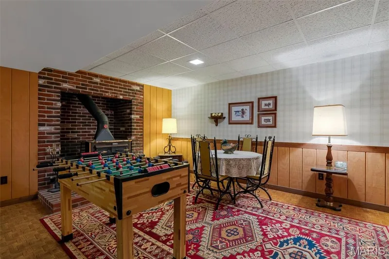 Rec Room with wood burning stove — 29 Rockwood Forest Valley, Wildwood, MO 63025