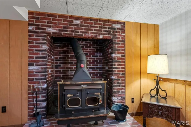 You will Love this wood burning stove heats the entire basement keeps it sooo cozy — 29 Rockwood Forest Valley, Wildwood, MO 63025