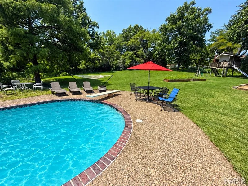 PIcturesque backyard on just under 3/4 of an acre — 111 Valvero Drive, St Charles, MO 63304