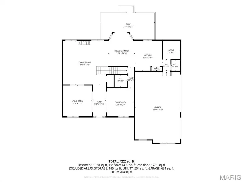 Main level Floor plan — 2061 Avalon Mist Circle, Dardenne Prairie, MO 63368