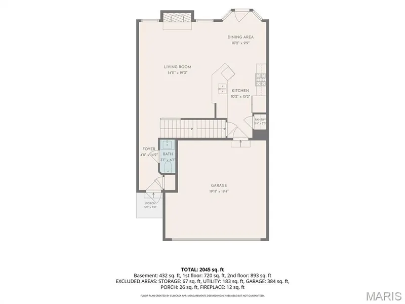 Main level floor plan — 429 Spring Trace, O'Fallon, MO 63368
