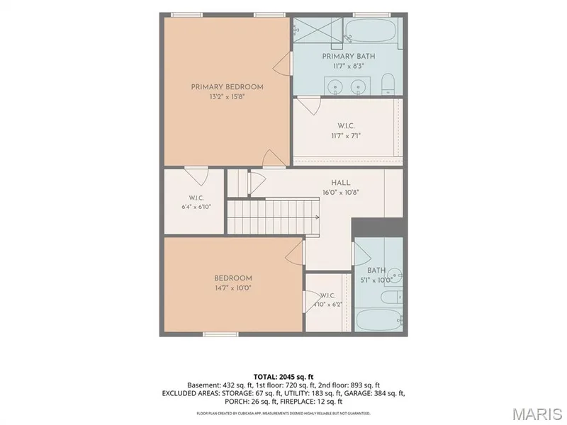 Upstairs floor plan — 429 Spring Trace, O'Fallon, MO 63368