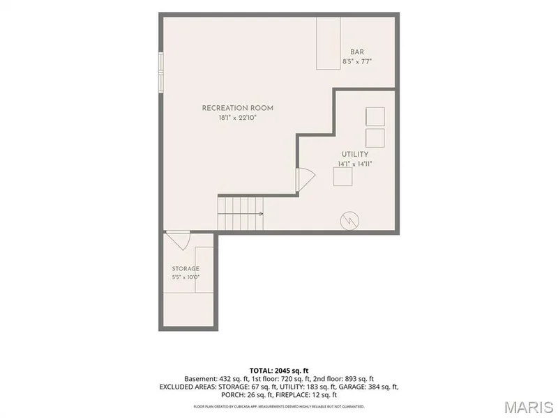 Basement floor plan — 429 Spring Trace, O'Fallon, MO 63368