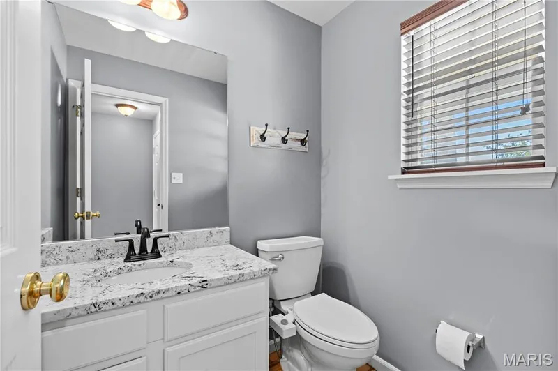 Main floor guest bathroom is tastefully updated & welcoming! — 819 Country Field Drive, Lake St. Louis, MO 63367
