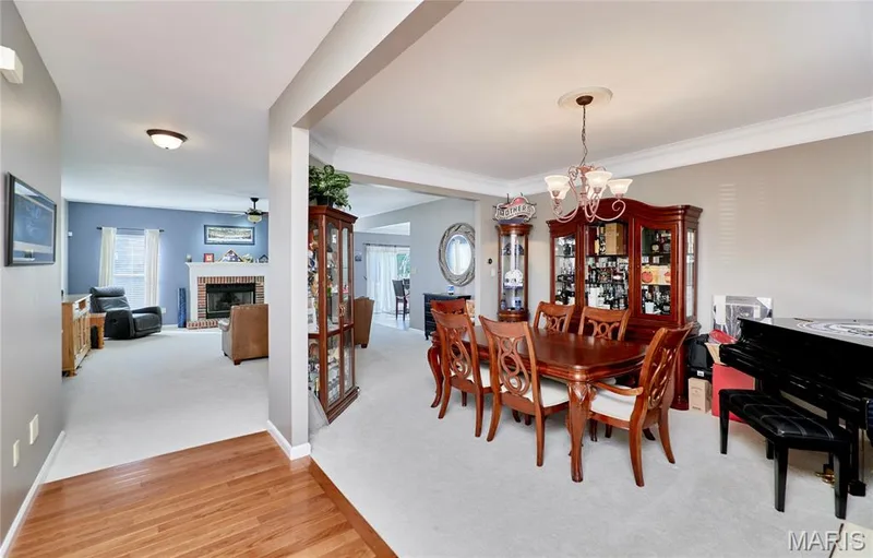 Entry Foyer opens into a formal dining room and great room — 7428 Heathermoor Lane, Dardenne Prairie, MO 63368