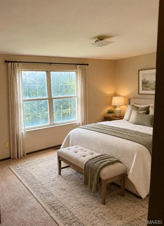 Virtually staged primary suite — 824 Brookwood Bend Trail, St Peters, MO 63376