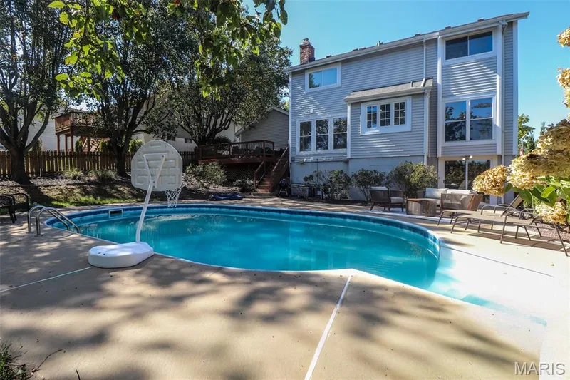 Oval inground heated pool — 2502 Forest Leaf Parkway, Wildwood, MO 63011