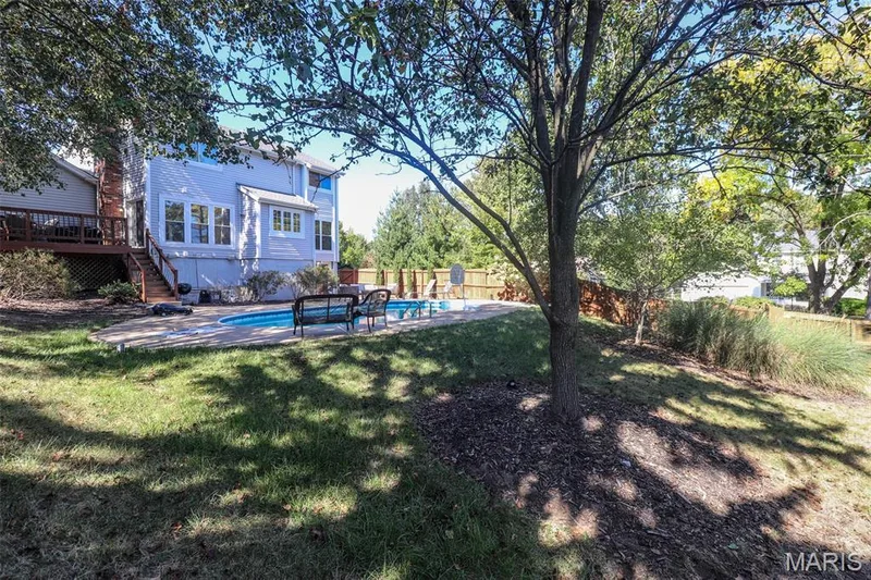 Private fenced back  yard — 2502 Forest Leaf Parkway, Wildwood, MO 63011