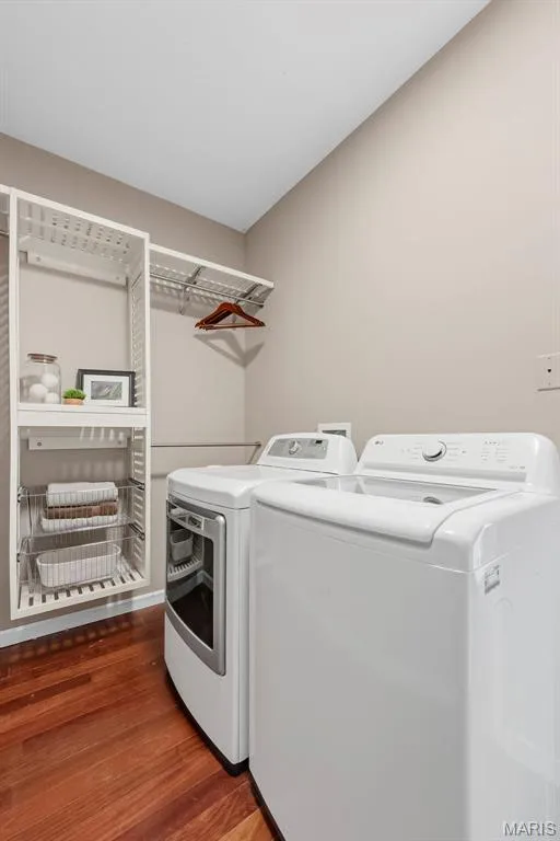 Additional organization in main floor laundry (Drop zone on other side, not pictured) — 106 Crimson Oaks Court, Lake St. Louis, MO 63367