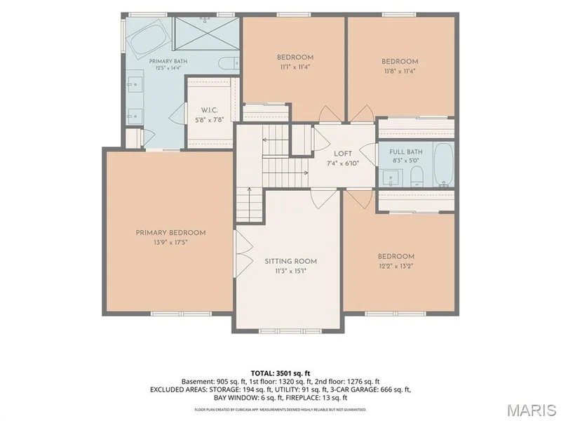 Upstairs floor plan — 2414 Tuckahoe Circle, O'Fallon, MO 63368