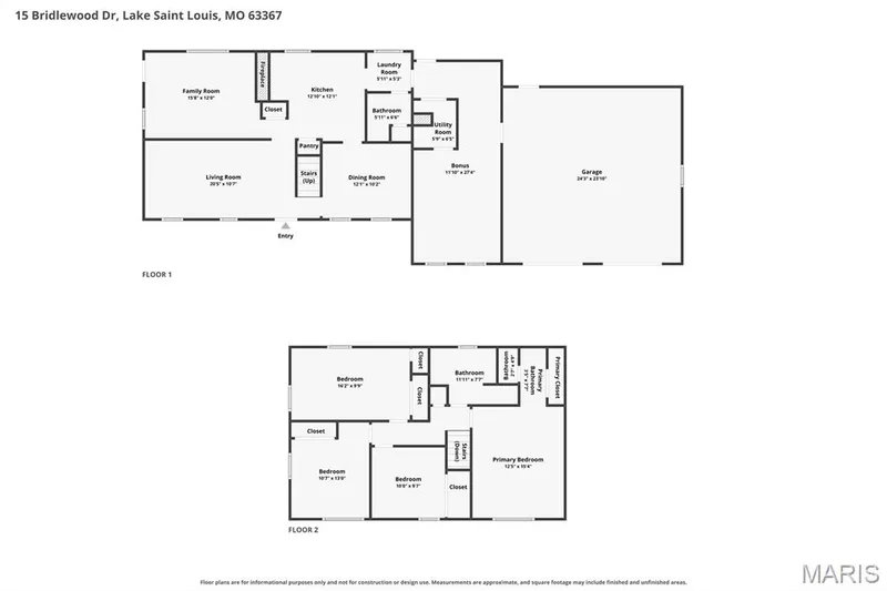 Full floor plan of 15 Bridlewood Drive, Lake Saint Louis, Missouri 63367 — 15 Bridlewood Drive, Lake St. Louis, MO 63367