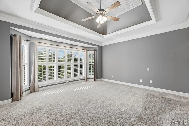 Primary bedroom overlooks the lake — 2221 Blue Lake Drive, Wentzville, MO 63385