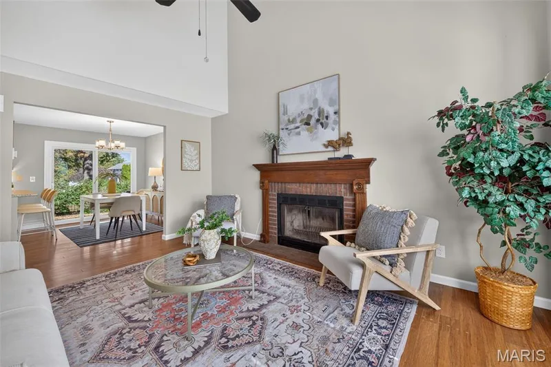Living Room- Bamboo flooring through the main floor — 600 Turtle Creek Court, St Peters, MO 63376