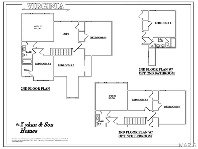 Virginia Floor Plan - 2nd Floor — Virginia II @ Stone Canyon, Foristell, MO 63348