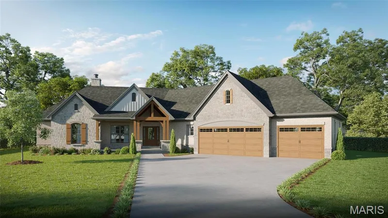 Optional Upgraded Stone Front shown. — Cypress-Ests @ Schaper Farms, Foristell, MO 63348