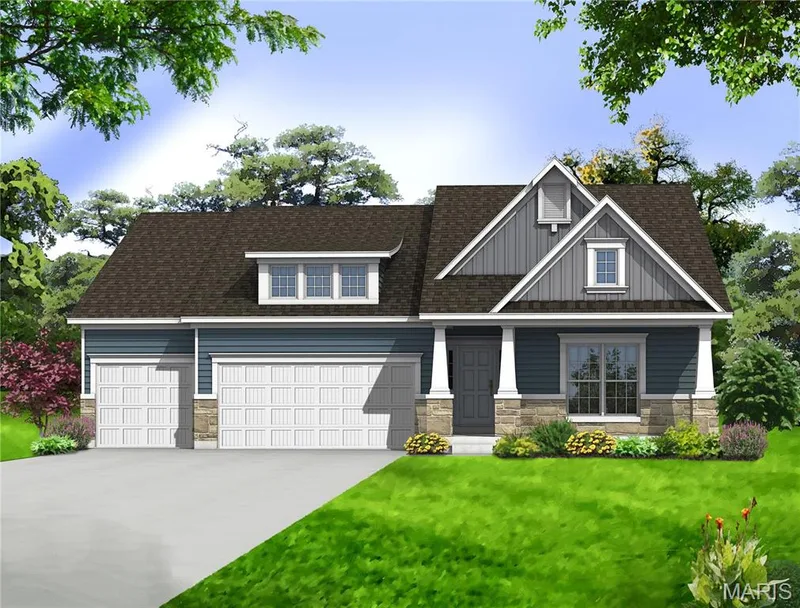 Elevation 13 - shown with upgraded garage doors & optional dormer — 0 Universal Design Prairie Bluff, Cottleville, MO 63304